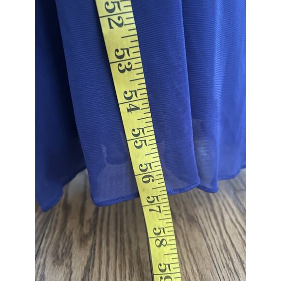 Alex Evenings Draping Front Formal Evening Dress Womens Size 12P Blue NWT - Picture 8 of 8